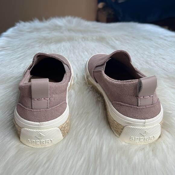 Sperry Purple Suede Twin Gore Espadrille Platform Sneakers - Picture 7 of 10
